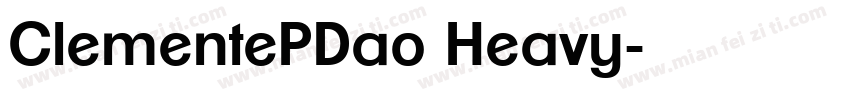 ClementePDao Heavy字体转换